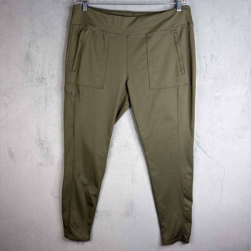 Ridgecut Toughwear Pants Women XL Olive Stretch Pull On Utility Workwear